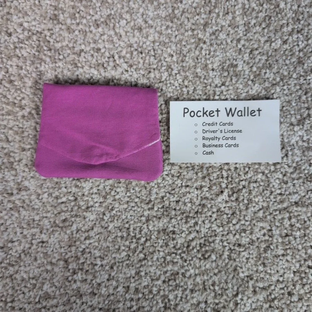 Pocket Wallet Purple Camo Card Holder Small Clutch Mini‎ Wallet Hand Crafted